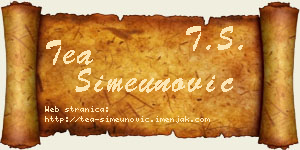 Tea Simeunović vizit kartica